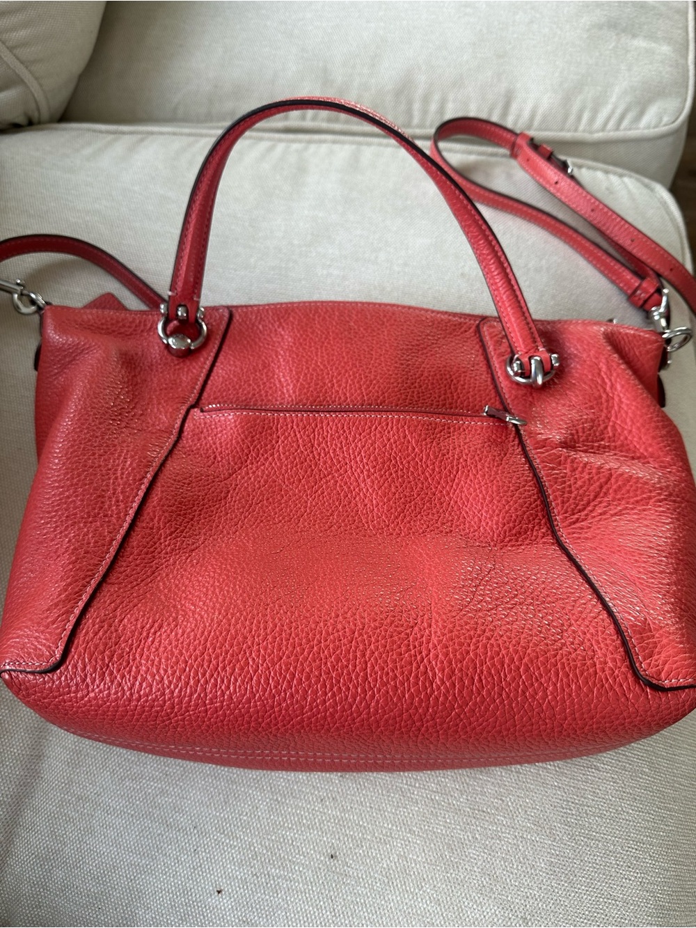 Coach Kacey Satchel C6229 Tangerine - Picture 3 of 7
